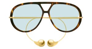 óculos de sol BV com haste redonda